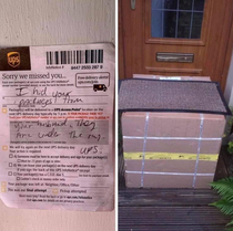 No idea where UPS put that package