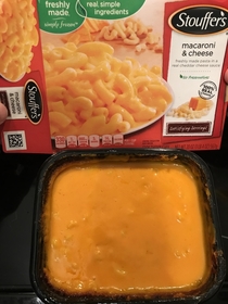 No Mac  Cheese thanks Stouffers