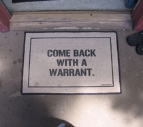 No officer please read the doormat