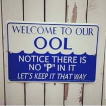 No P in the ool thankyouverymuch