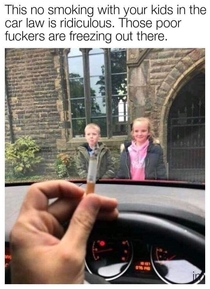 No smoking with kids in the car