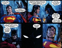 No this is Batman putting Superman in his place