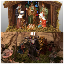 Normal peoples nativity scene vs my boyfriends D overlord
