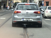 Norway finally got personalized licensed plates Driving in Oslo today found this one for a driving school - complete with student driver 