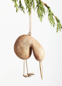 not sure crate and barrel thought thoroughly about this kiwi bird christmas ornament