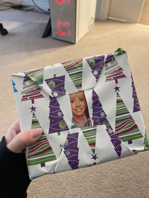 not the best at wrapping but i think this present for my parents turned out for the better