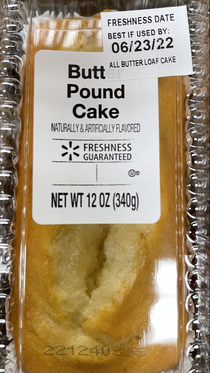 Nothing like some fresh butt pound cake