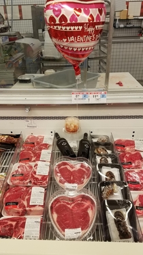 Nothing says happy Valentines Day like a heart-shaped ribeye