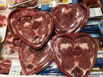 Nothing says I love you like a heart shaped slab of beef