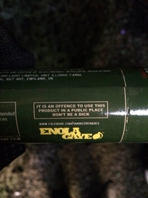 Noticed this on a smoke grenade when I was paintballing