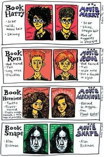 Novel Harry Potter vs movie Harry Potter