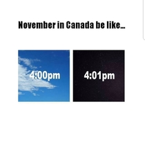 November in Canada be like