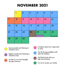 Novembers schedule