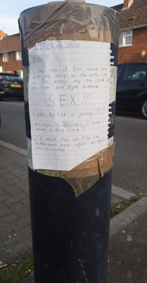 Now I dont know is this comes under funny or creepy but these are being posted around my home town