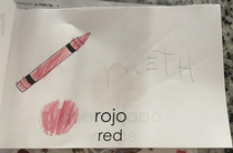 OC My nephew is learning how to read and write He can write part of his name