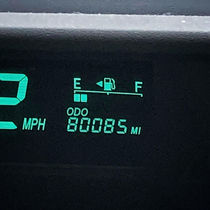 Odometer milestone My car is  years old and so evidently is my sense of humor