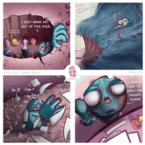 Odyssey - an emotional and bureaucratic journey  - The Real Human Beans Comic instagram therealhumanbeans for more - its just funny how darkly accurate this feels