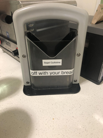 Off with your bread