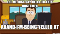 Oh the joys of working in retail