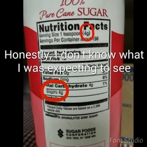 Oh what you can learn from nutrition labels
