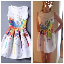 Oil Splatter Dress