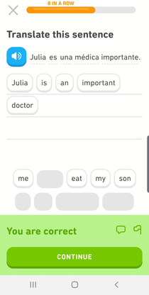 Ok Duolingo the remaining words are a bit concerning