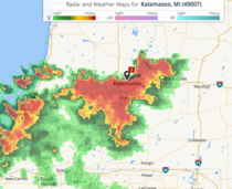 Ok it might be late and I might be intoxicated but does the storm over my house right now not resemble Yoshi happily shitting all over West Michigan