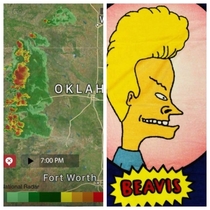 Oklahoma is currently under a Beavis Watch Prayers are welcome
