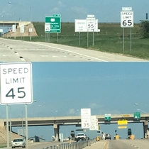 Oklahoma Loves their Speed Limit signs
