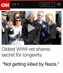 Oldest WWII vet shares secret for longevity