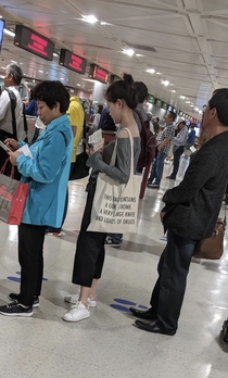 On a recent trip to Taipei a friend captured this in the security line