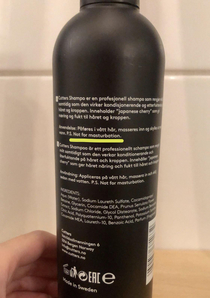 On a seemingly normal shampoo but why 
