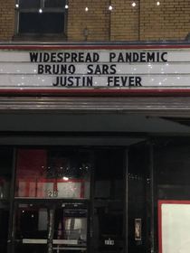On the marquee