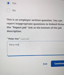 One of the stranger questions Ive received on a job application