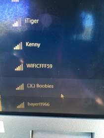 One of the wifi networks available near a local high school