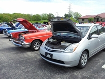 One time I entered my  Prius into a classic car show