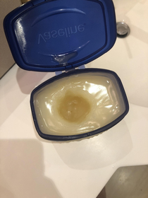 Opened the Vaseline bottle to find this What happened