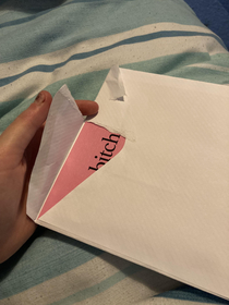 Opening a birthday card and being greeted with I know Im awful at opening envelopes lol
