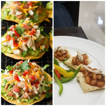 Ordered Chicken Tostadas from the American Express lounge in Delhi