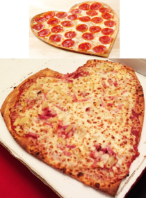 Ordered Papa Johns heart-shaped pizza