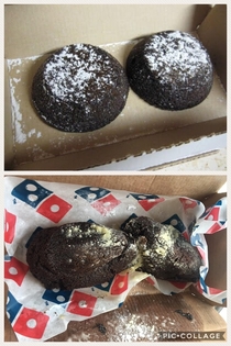 Ordered some Lava Cakes from Dominos Pizza today What The Heck