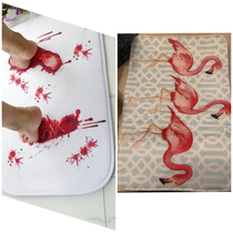 Ordered the bloody footprints received flamingos
