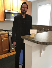 Our friend is buying his first home today so we worked with his realtor to be sure this is the first thing waiting for him in his kitchen after closing