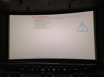 Our local movie theater screen crashed