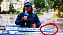 Our local news channel made a tiny mistake