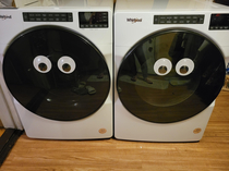 Our new washer and dryer Evelyn and Waymond