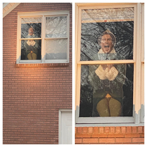 Our subtle yet brilliant Christmas decoration that I think is underrated as seen from a main road at the back of our property