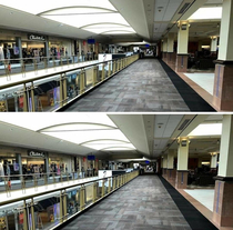 Our town mall before and after the lockdown