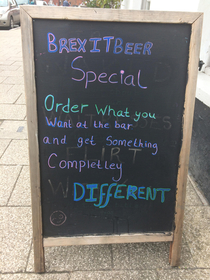 Outside a local pub