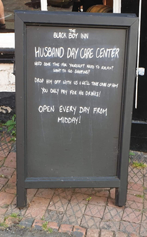 Outside a pub here in the UK